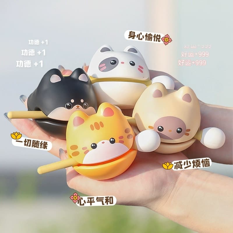 Stress-relieving wooden fish ornament for office workstation decoration, therapeutic, mood-stabilizing, birthday, or Children's Day gift for women.