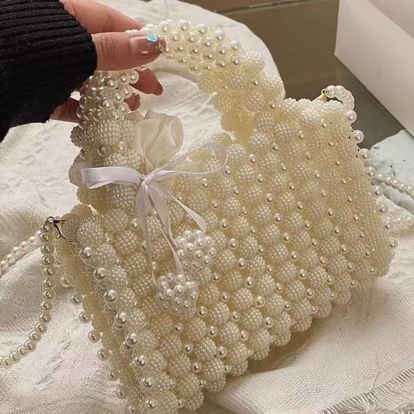 Cross-border Waxberry Beaded Bag Niche Handbag Handmade Bag Versatile High-end Outfit Crossbody Bag Pearl Bag Crossbody Bag