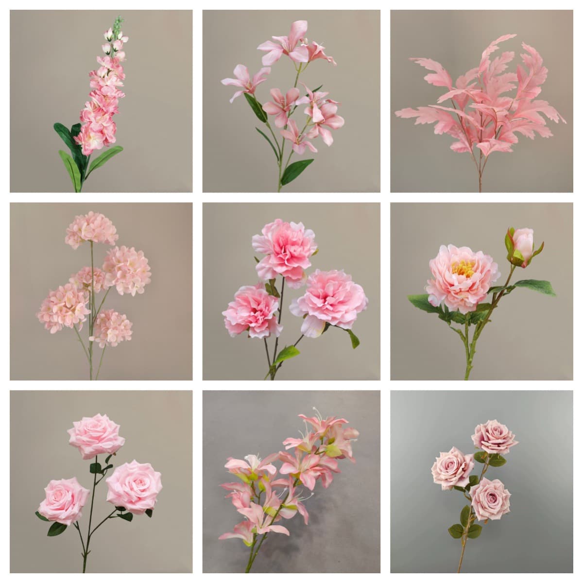 Pink artificial flowers for wedding flowers, roses, phalaenopsis, lilies, gypsophila, artificial flowers, pink artificial flowers wholesale