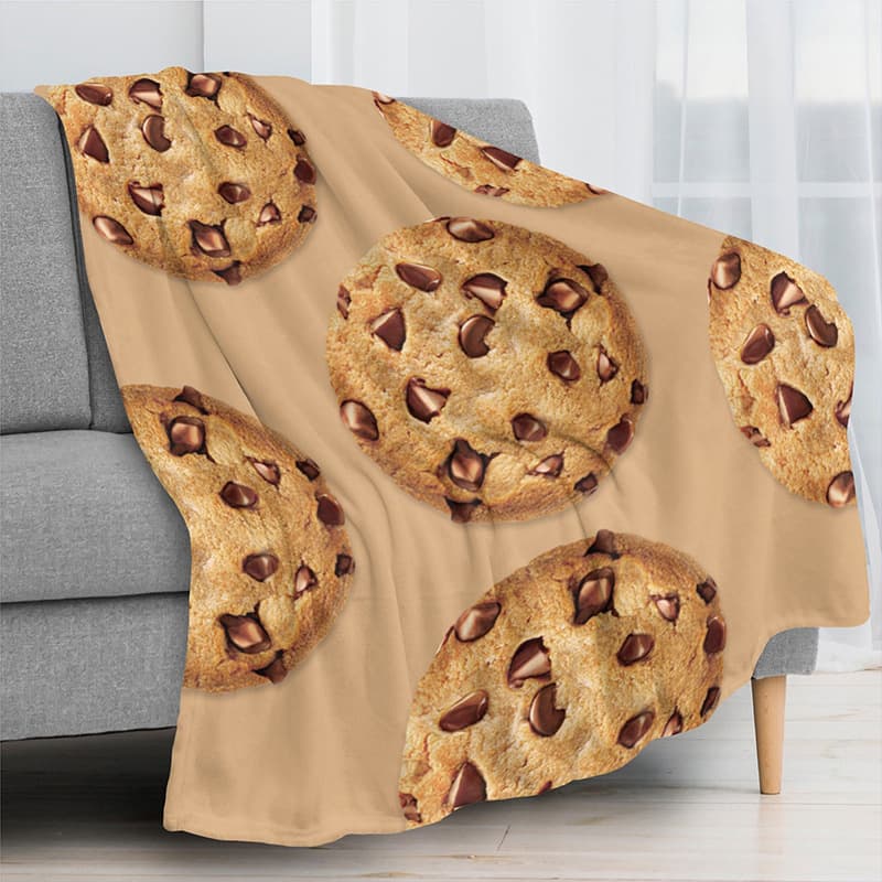 Chocolate Chip Cookie Blanket DIY Kids Air Conditioning Blanket Office Nap Throw Blanket DIY Fleece Blanket