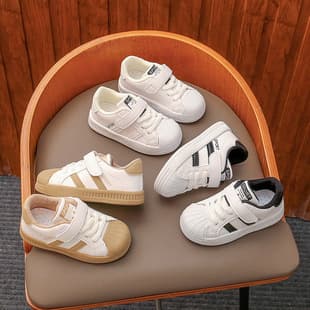 Children's Board Shoes Boys Girls Breathable Spring Baby Walking Shoes Kids Kindergarten White Sneakers Infant Shoes