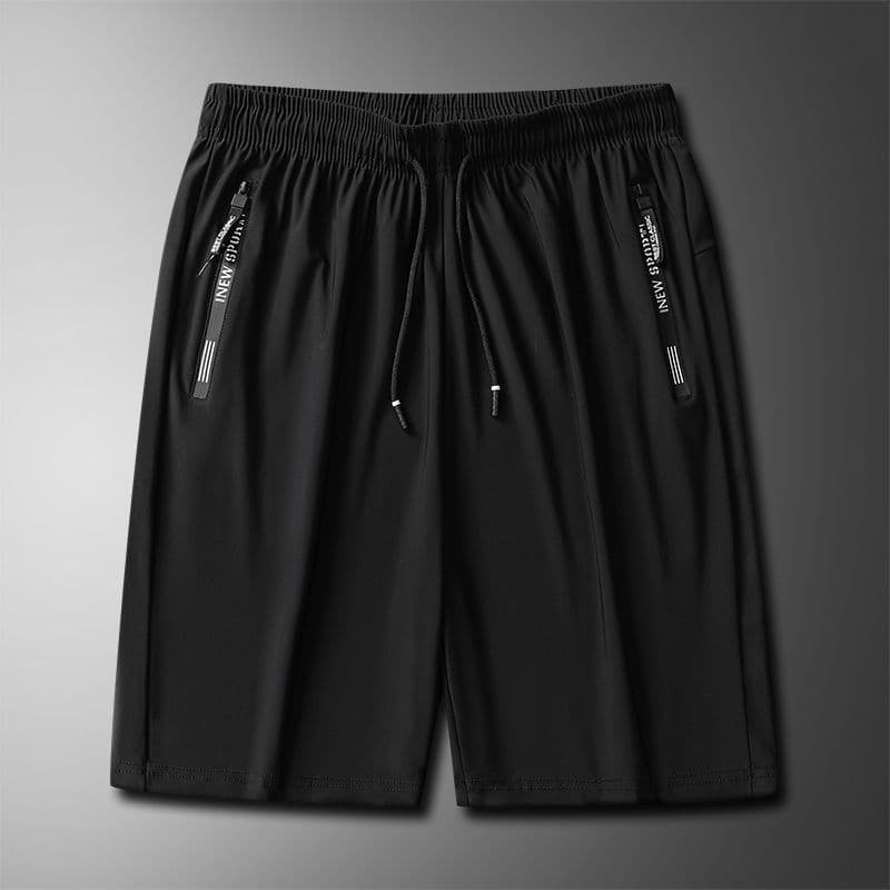 Ice silk men's shorts, summer ice silk pants, casual pants, five-point pants, plus fat pants, coded loose sports pants for men