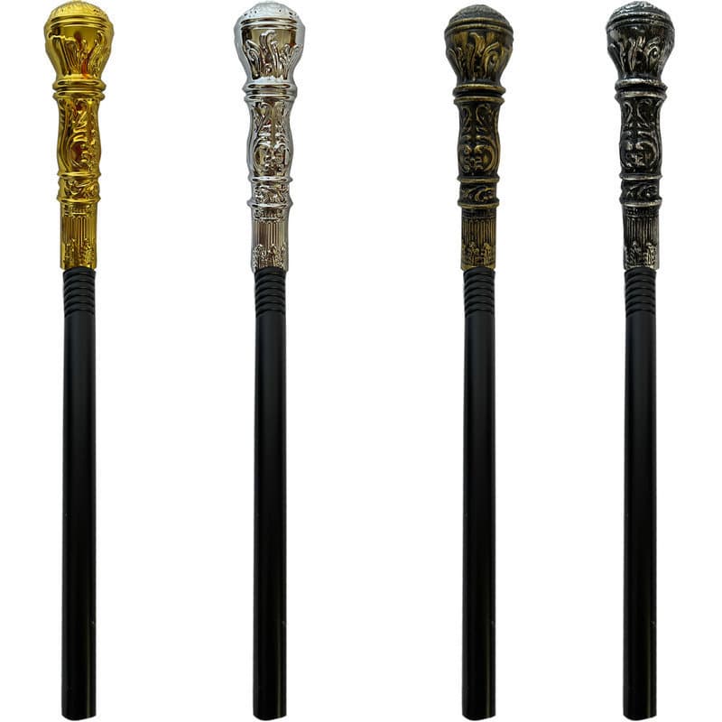 Halloween round-head electroplated scepter, painted staff, makeup costume prop wand, pharaoh cane, king scepter.