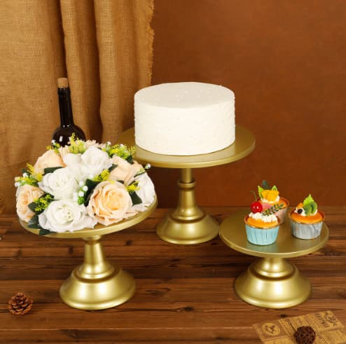 Dessert Table Decoration Tall Pedestal Tray Black Cake Plate Fruit & Pastry Tray Iron Cake Stand Wedding Prop
