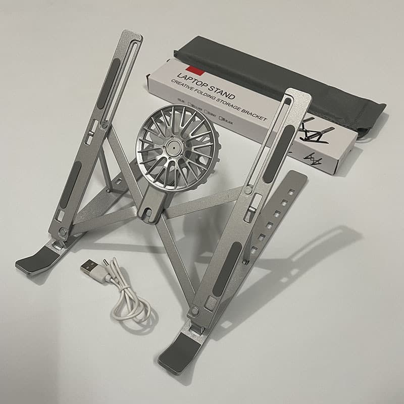 N3 Aluminum Alloy Laptop Stand with Fan Portable Storage Adjustable Cooling Bracket Tablet Support