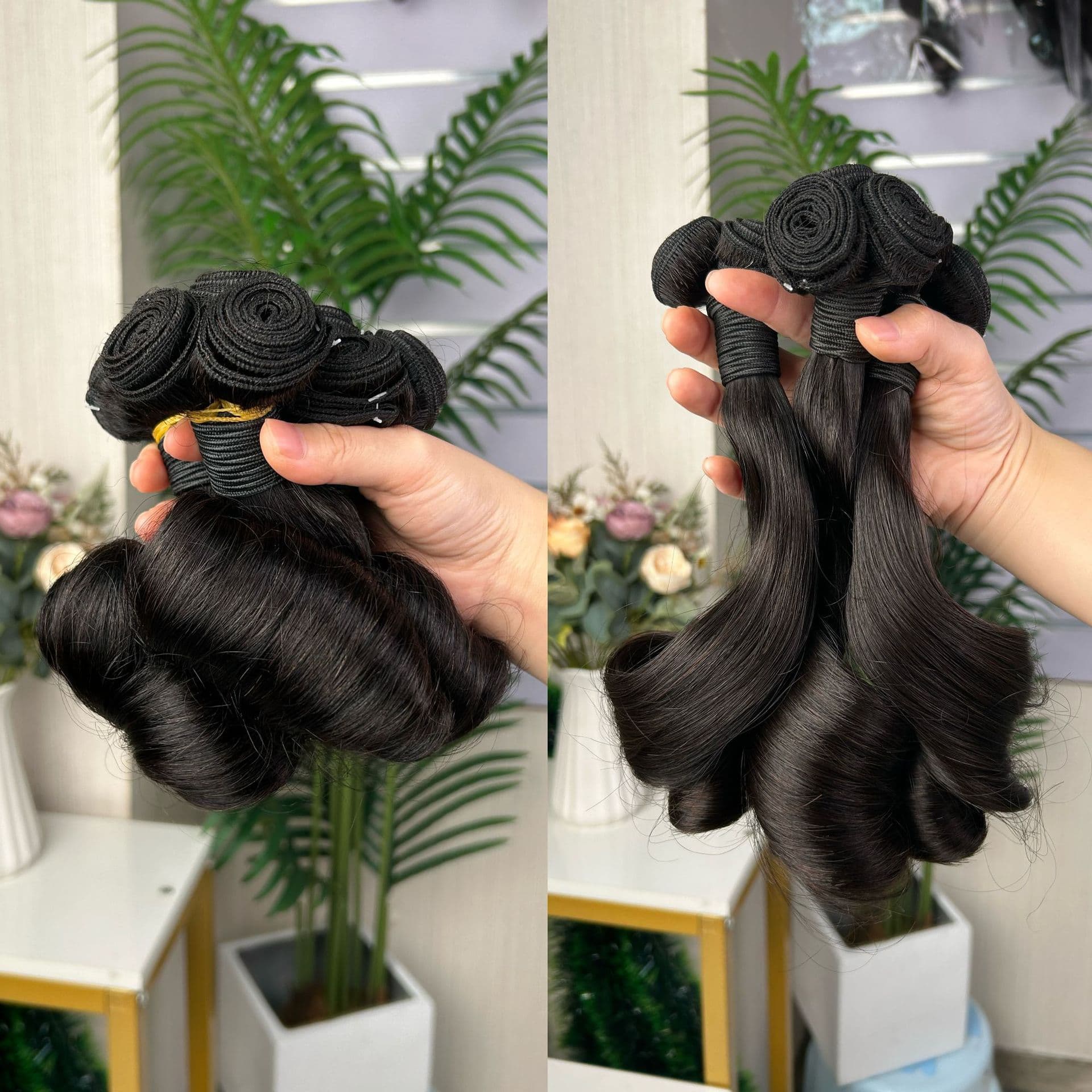 Hot Sale 100% Human Hair SDD Bouncy Curly Hair Bundles