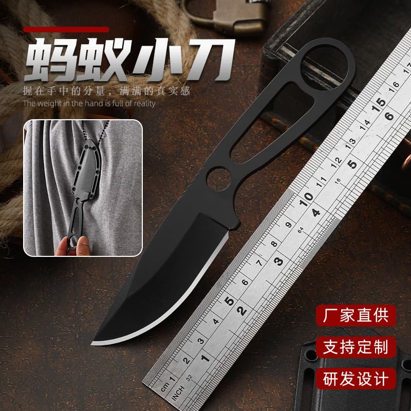Neck Knife EDC Utility Knife Mini Necklace Knife Outdoor Knife Self-Defense Knife Fixed Survival Knife Hanging Neck Knife