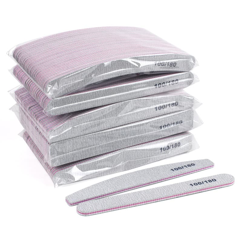 10Pcs nail file buffing and polishing buffer block 100/180 double-sided polishing manicure file pedicure salon tool