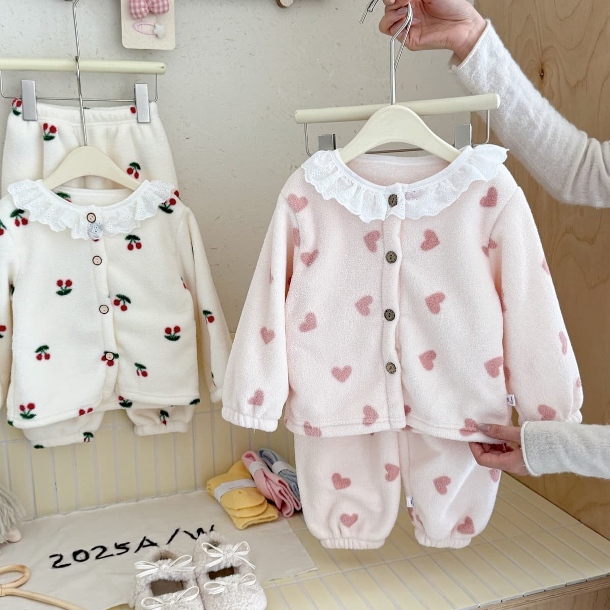 Kids' Homewear Set Snow Fleece Boys Girls Winter Cardigan Lined Thick Warm Pajamas Wholesale Dropshipping