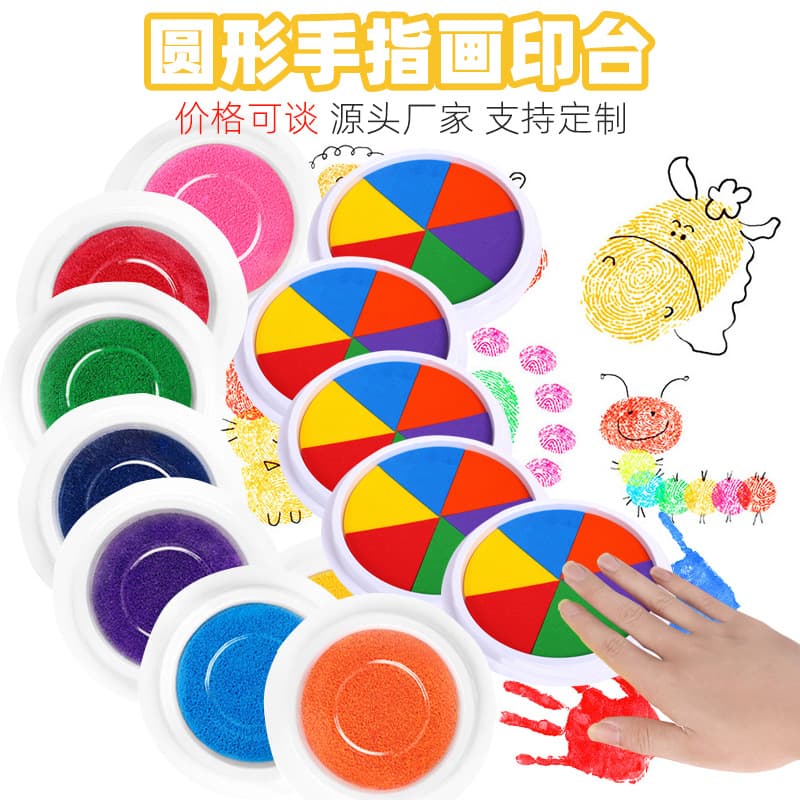Children's finger painting ink pad, washable finger paint, ink pad, stamp, ready stock.