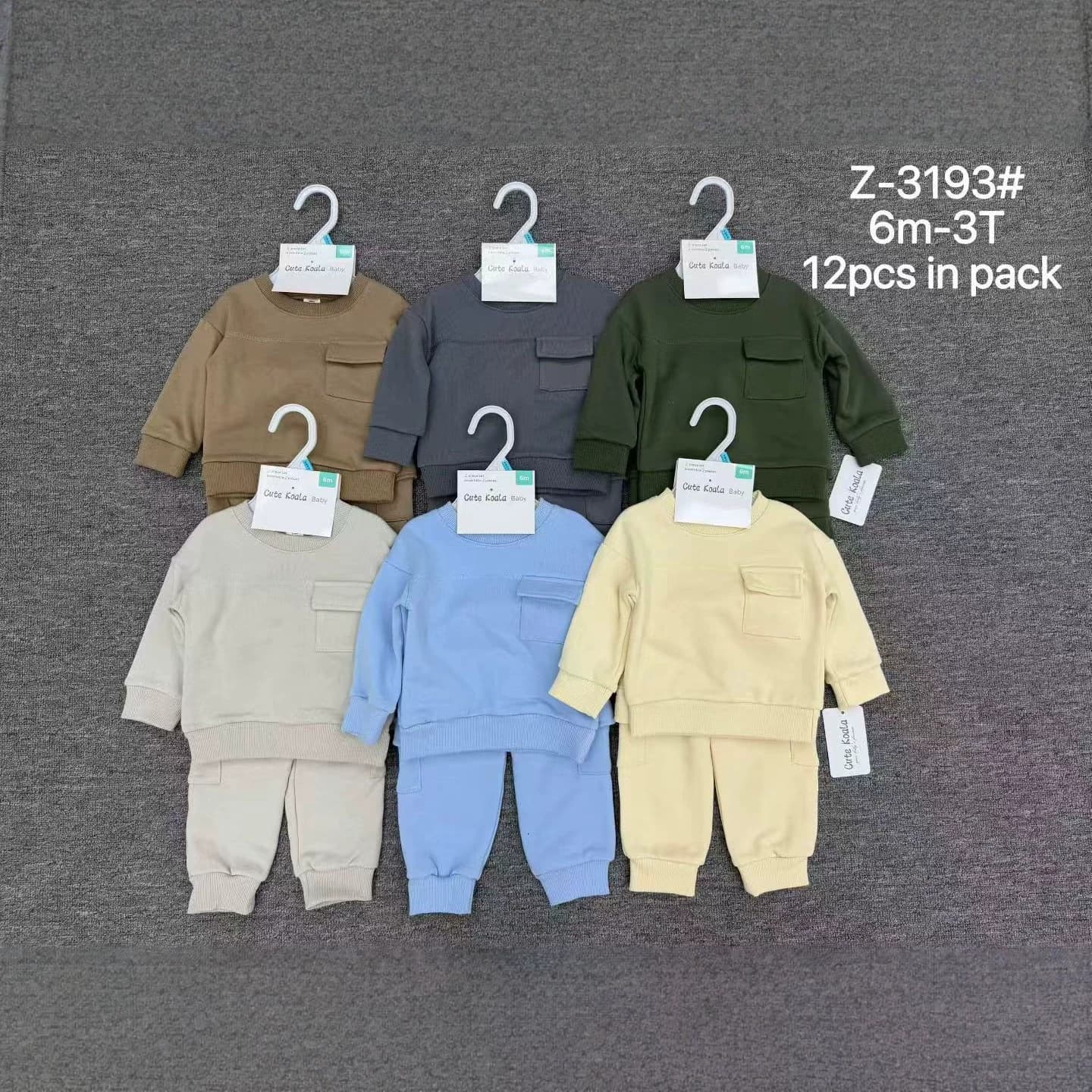 Korean Style Toddler Spring Fashionable Round Neck Sweatshirt Baby Casual Outfit Set Spring Boys Outfit