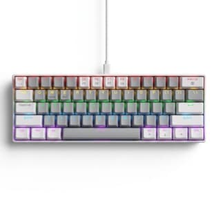 K61 61-Key Mechanical Keyboard, Blue Switch / Red Switch / Brown Switch / Black Switch, Keycap Puller, RGB Lighting, Gaming Mechanical Keyboard
