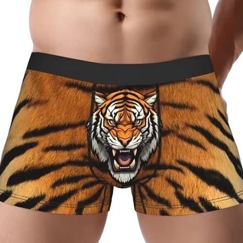 Cross-border Europe and America Fun Creative Men's Boxer Briefs Personality Trendy Breathable Four-corner Pants Multiple Patterns Available Wholesale