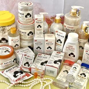 Cross-border Trade Kojic Acid Soap Body Wash Body Lotion Scrub Bath Salt Serum Essence Original Liquid Skincare Series
