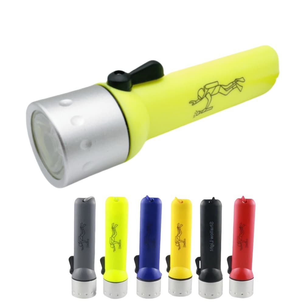 Cross-border Diving Flashlight Outdoor Night Fishing LED Waterproof Torch Cave Exploration Strong Light Underwater Lighting