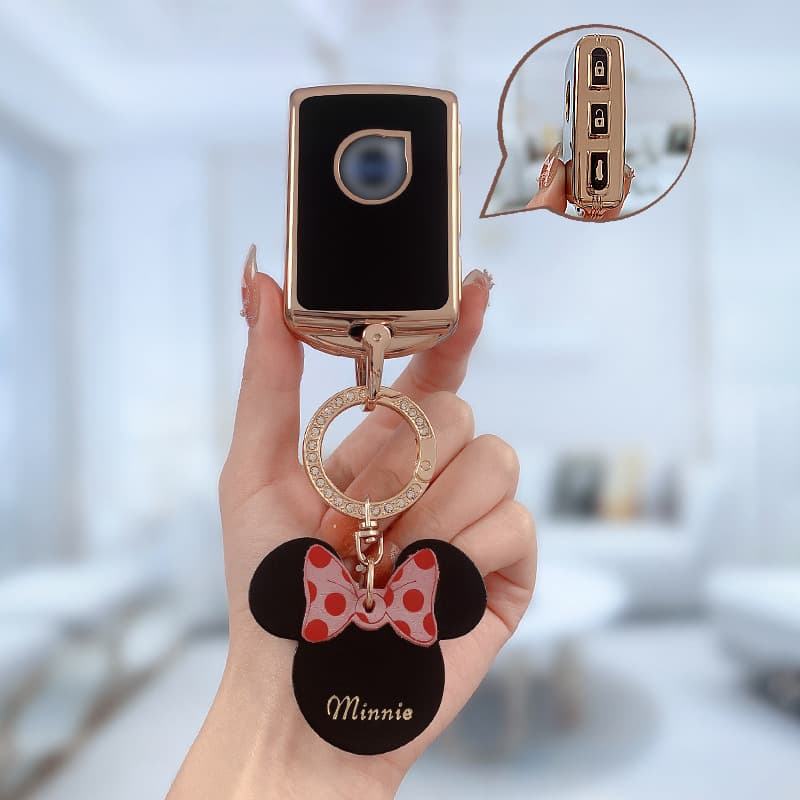 High-End Volvo Car Key Case S90 Keychain XC40 Women's XC90 New Volv Hot Melt Polyamide Material Durable Car Accessories