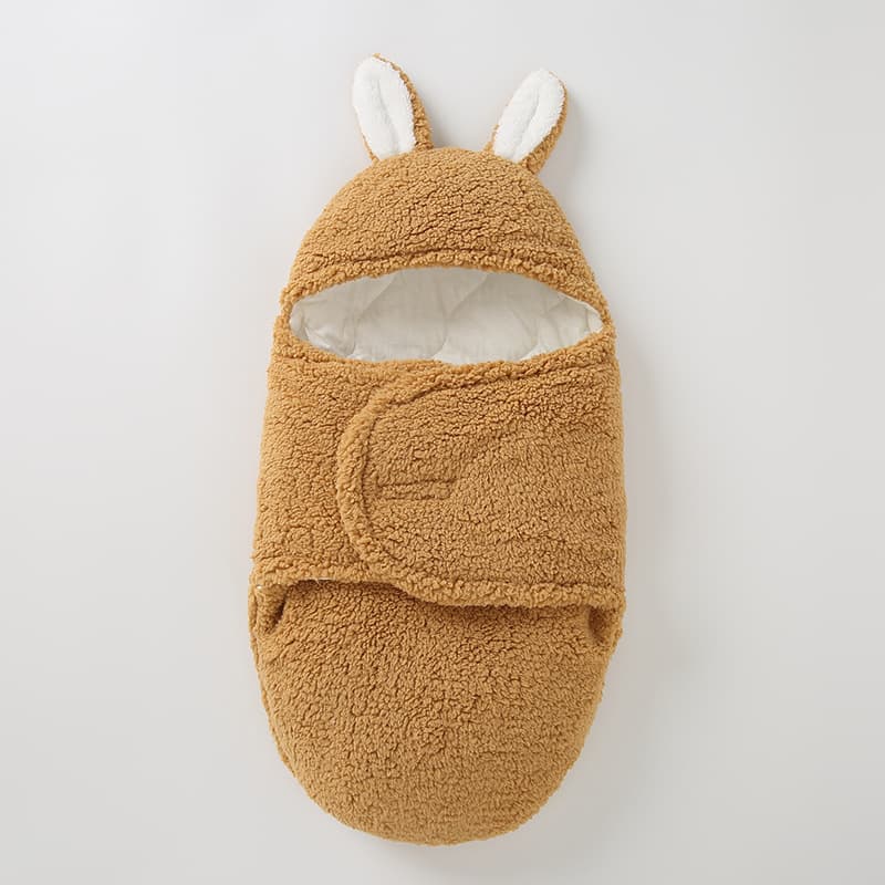Baby Newborn Winter Lambswool Thickened Swaddle Wrap Anti-Kick Blanket Delivery Room Swaddle Sleep Sack