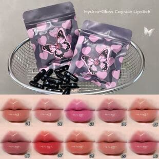 MAGIC CASA 10-Color Star Shimmer Watery Capsule Lipstick Set Natural Long-Lasting Non-Transfer Matte Lipstick