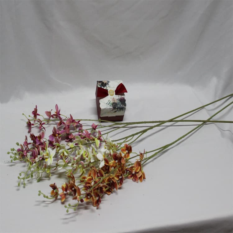 3D Printed Artificial East Asian Orchid Cymbidium Fake Flower Home Decor Photography Prop Wholesale