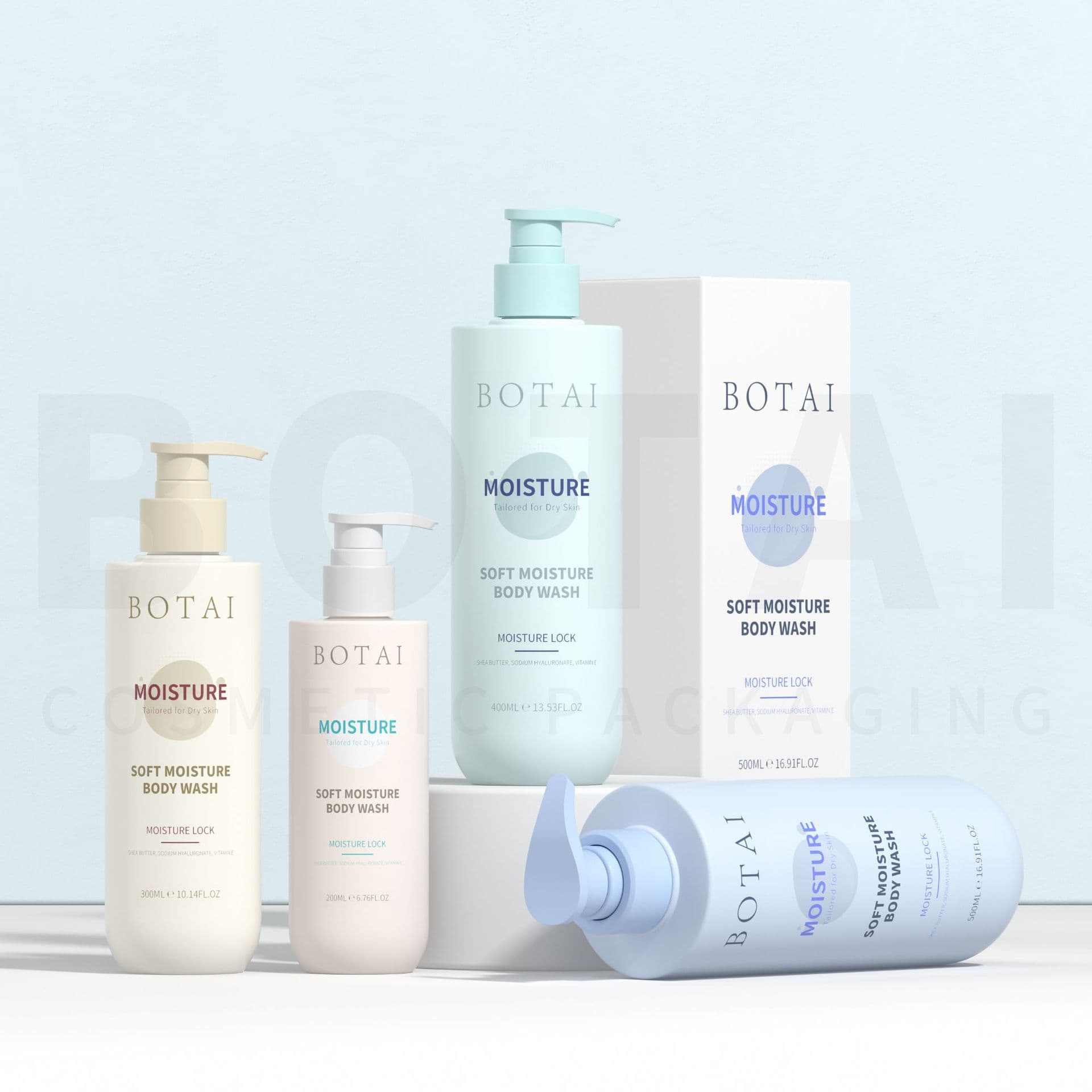 300ml body lotion plastic bottle 500ml shampoo packaging material round bottom press-pack shower gel shampoo bottle pump head