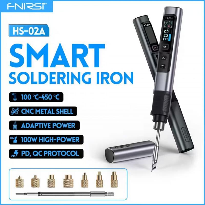 FNIRSI HS02 3D Printing Soldering Iron Internal Thread Heat Insert Nut Kit for Embedding Nuts