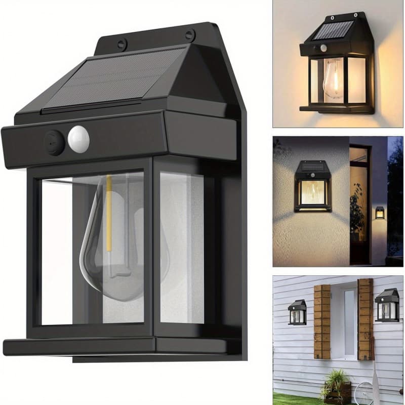 2026 New Cross-Border Dropshipping Solar Wall Lamp Outdoor Dusk to Dawn Porch Lighting Fixture