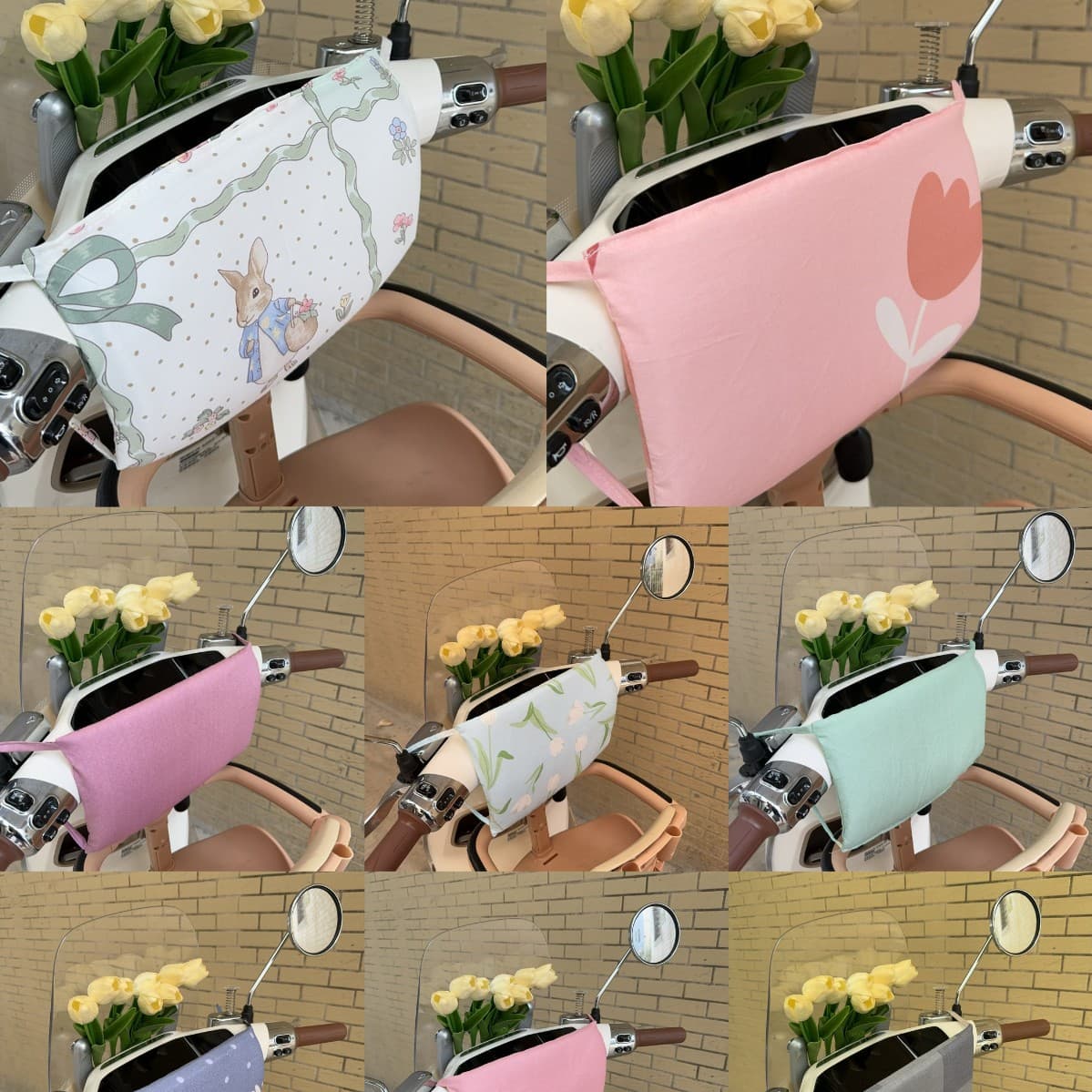 Electric motorcycle anti-collision pad for babies, thickened and enlarged, washable, cute cartoon design, perfect for infants.