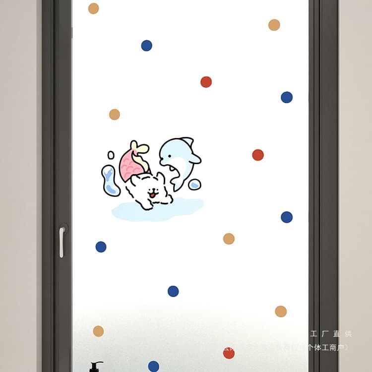 Anti-exposure frosted glass sticker, translucent but not transparent, bathroom and toilet window decal, anti-peeping window blackout film