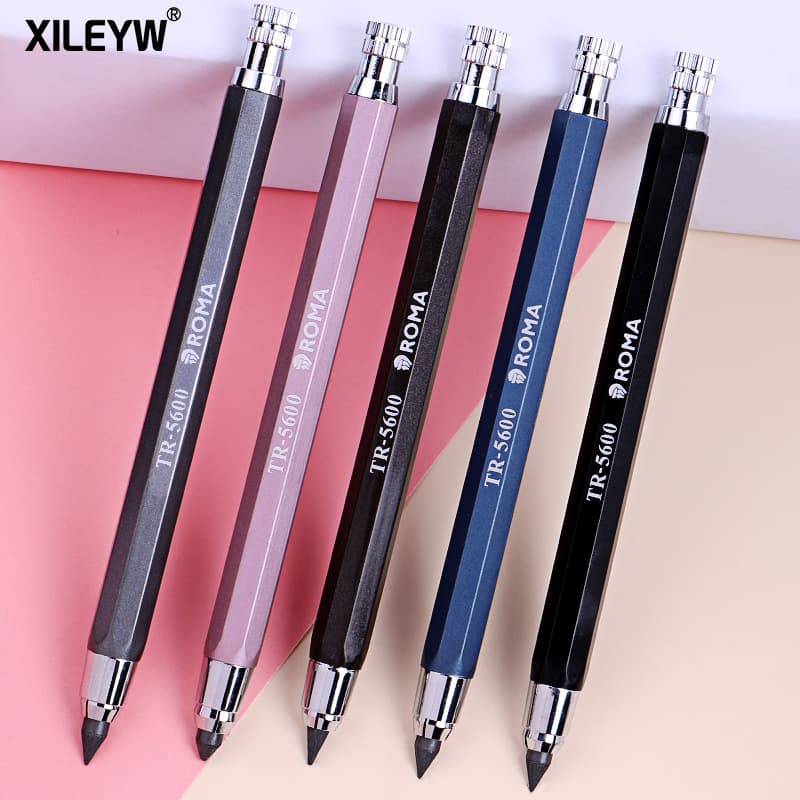 Factory Supply 5.6mm Automatic Pencil for Sketching, Hand Drawing, Mechanical Drawing, and Art Sketching, Metal Barrel