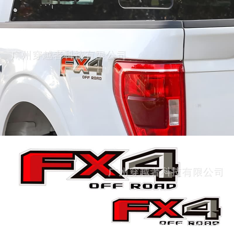 Cross-border foreign trade 4x4 off-road vehicle stickers modified rear stickers FX4 decorative decals truck color trunk glass