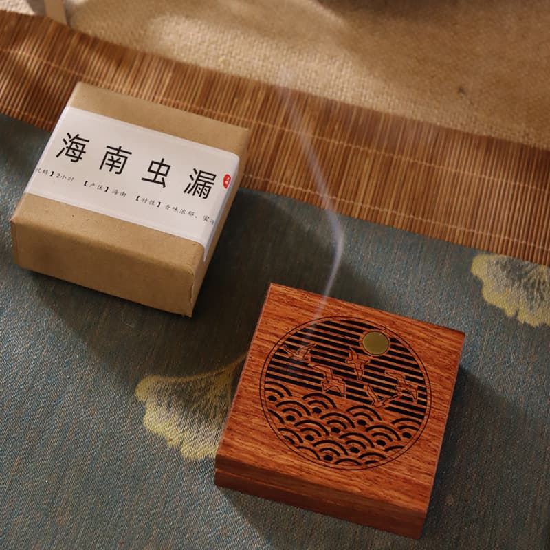 Rosewood disc incense burner inlaid with pure copper incense burner household agarwood box household indoor incense burner spot wholesale