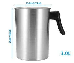 3L 4lb Candle Melting Pot, Candle Pouring Container, 4lb Aromatherapy Candle DIY Wax Melting Cup, Wax Melter Pot