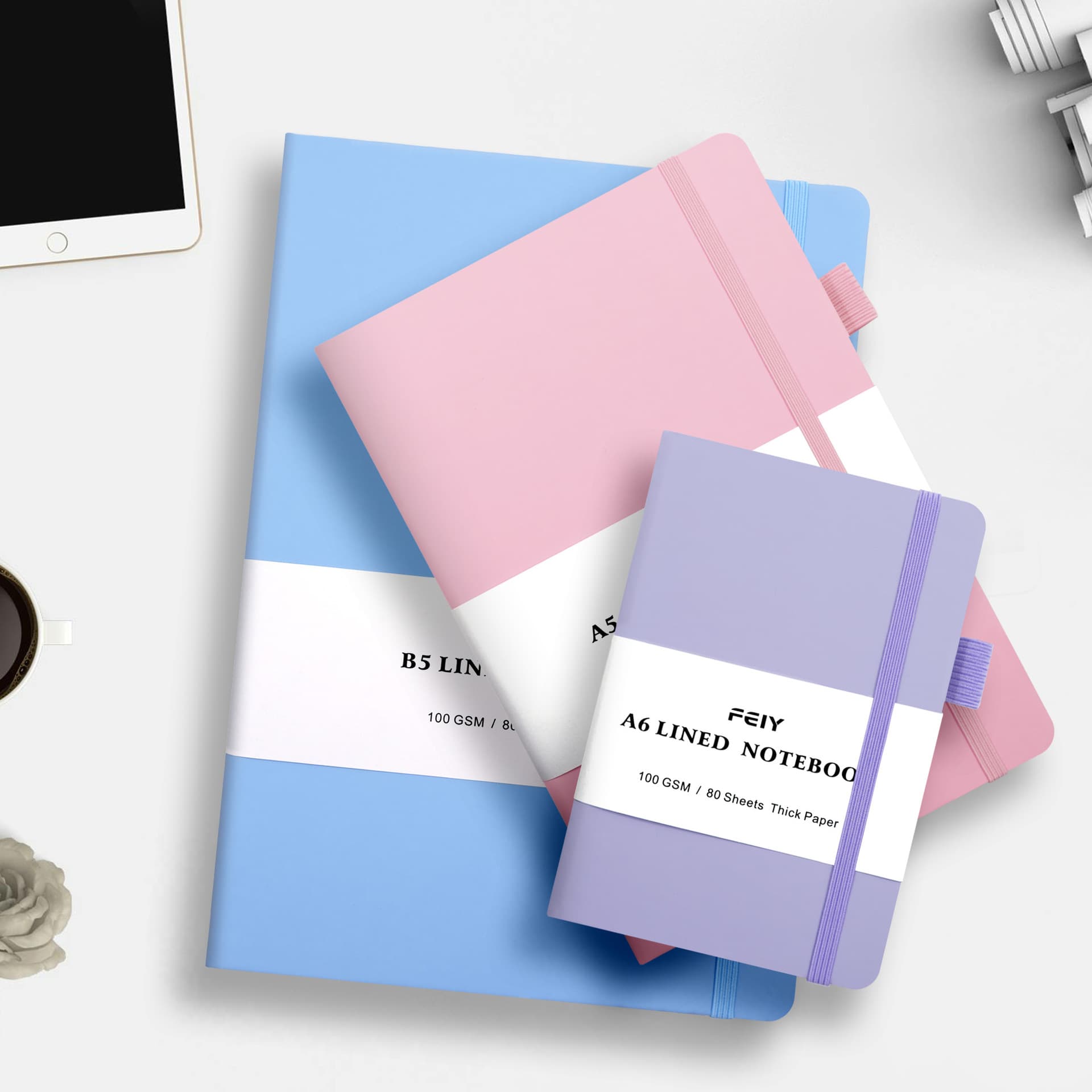Cross-border A5 Notebook Macaron Lined Notebook Skin-friendly High Appearance B5 Notepad Custom A6 Small Notebook