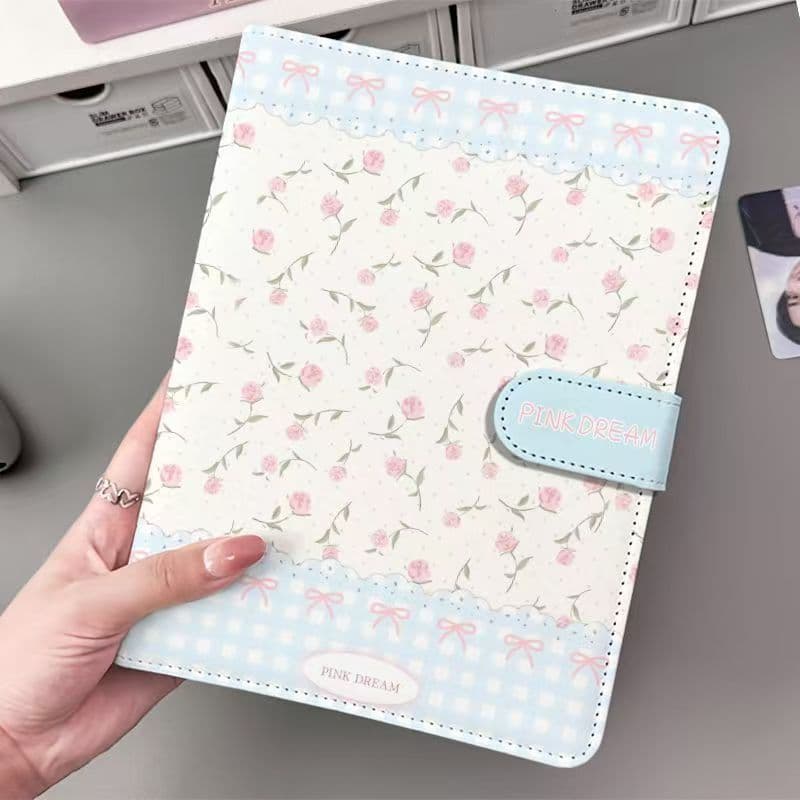 Xiaoxiangfeng simple flower a5 card album 4-square grid loose-leaf photo album commemorative album large capacity small card storage album