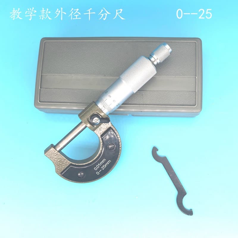 Teaching Model Outside Micrometer 0-25mm*0.01 Micrometer Head Thread Micrometer Wholesale Discount High Precision