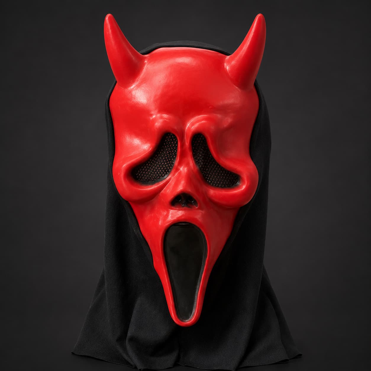 Halloween cos horror funny screaming ghost face mask scary headgear adult dance props latex npc play