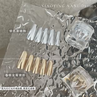 2026 New Champagne Gold Mirror Powder, Silver Mirror Powder, Nail Mirror Powder Rubbing Powder, Mirror Powder Nail Art Accessories