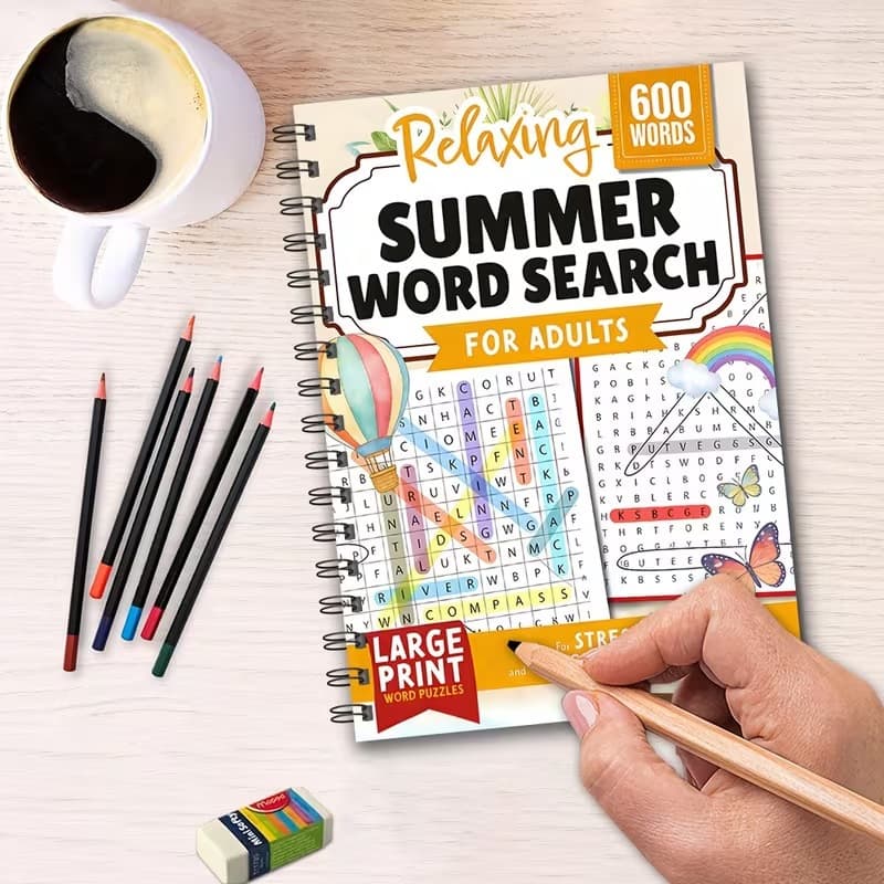 New Hot Selling Cross-Border A4 Word Notebook Writing Book Coloring Book Coloring Pad Thickened