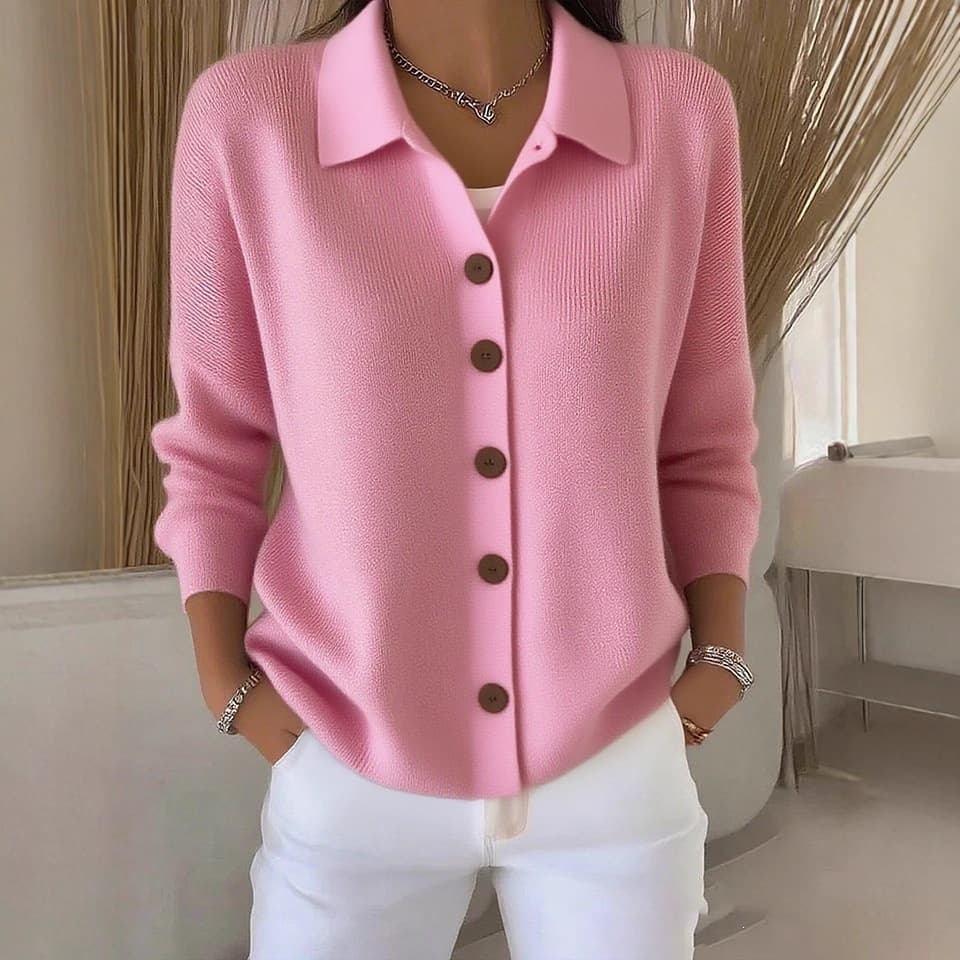 2026 European and American Cross-border Knitted Cardigan Button Women's Sweater Coat Autumn Winter New Solid Color Fashion Casual Women's Clothing