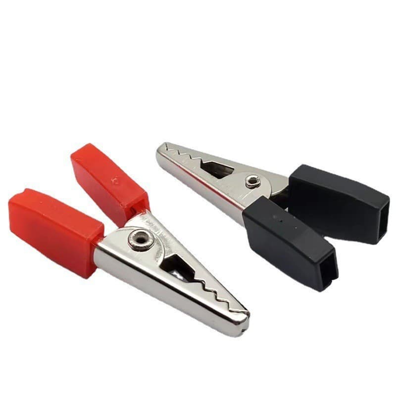 Insulated Sheath Small 028 Double-Handle Alligator Clip, PVC Sleeve Test Clip 35mm Long High-Frequency Charging Clip