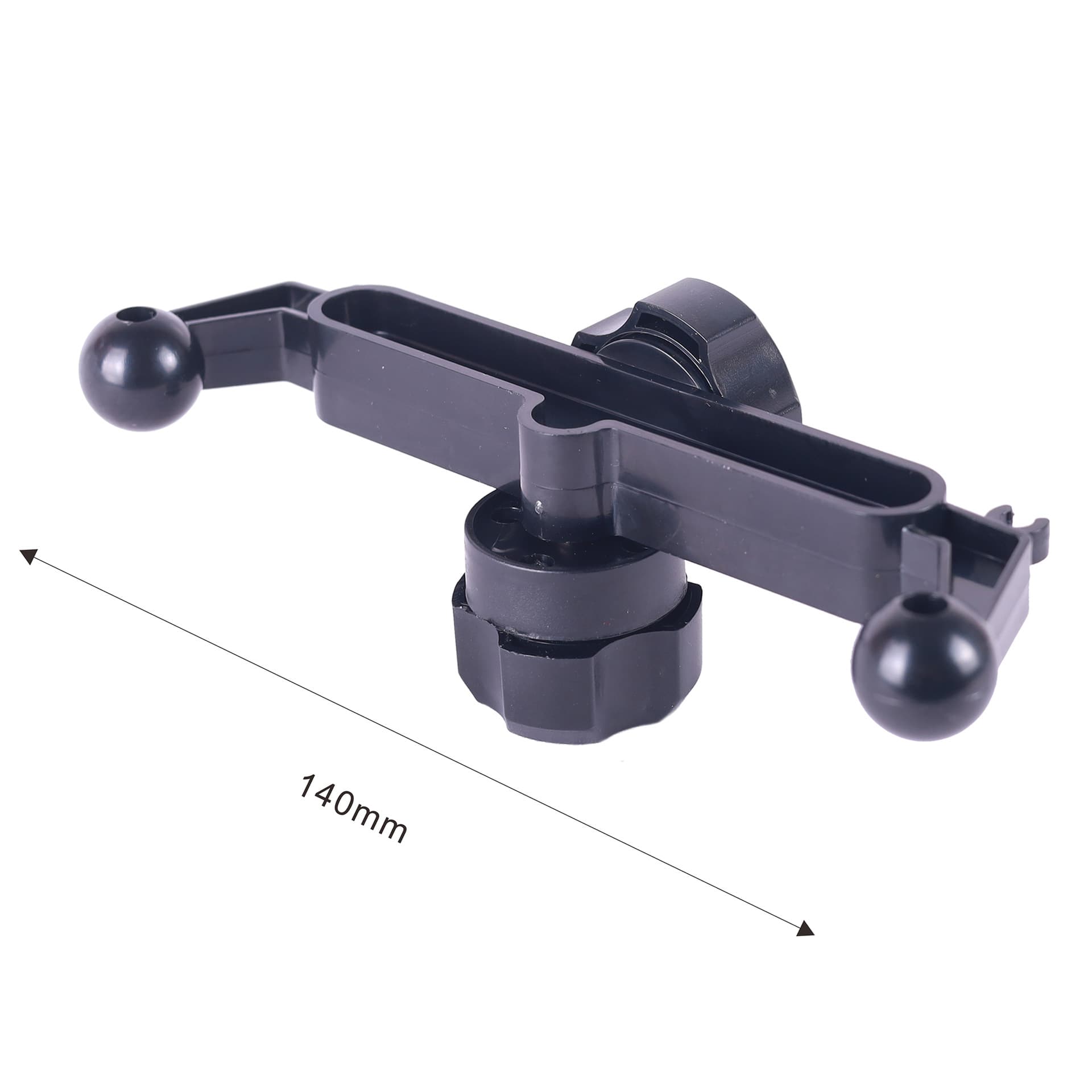 Movable Dual Ball Head 1-to-2 Live Streaming Bracket Accessory 360° Rotation 17mm Phone Clip Adapter
