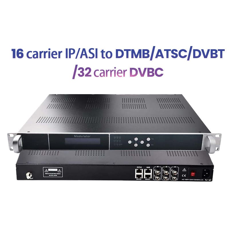 IP/ASI to DVBT digital TV headend system modulator, 16/24-channel ISDBT DVBC