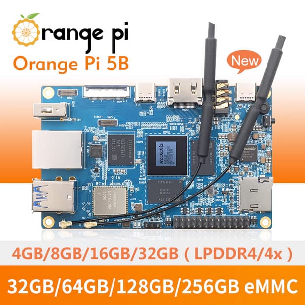 Orange Pi 5B Rockchip RK3588S Octa-Core 64-bit Processor