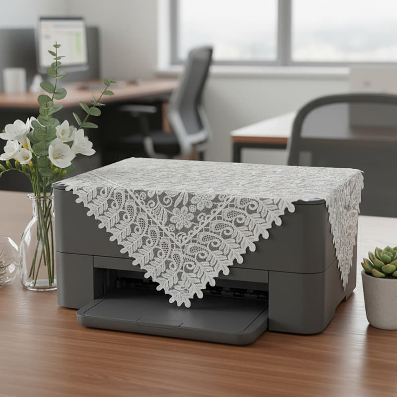 White lace minimalist American style towel printer dustproof decorative fax machine home bedside table tablecloth multi-purpose
