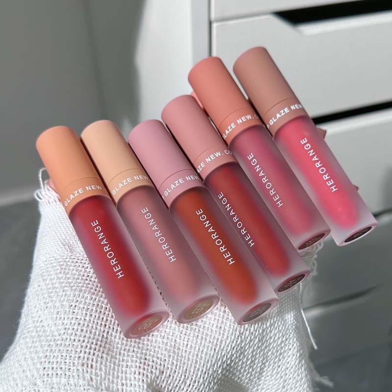 HERORANGE Velvet Liquid Lipstick Matte Finish Long-lasting Waterproof Non-stick Cup Factory Direct