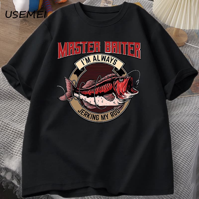 Master Baiter Im Always Jerking My Rod T-Shirt Men Casual