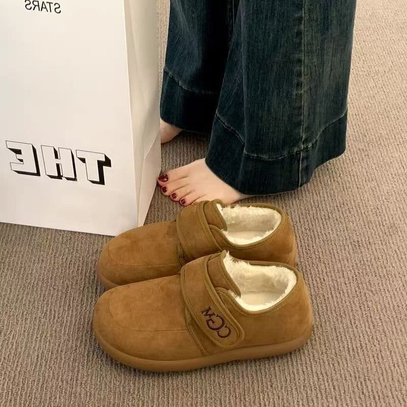 Birkenstock Shoes Drop Shipping Autumn Winter New Soft Sole Shoes New Fashion Magic Tape Cotton Shoes Bean Loafers Women's Shoes