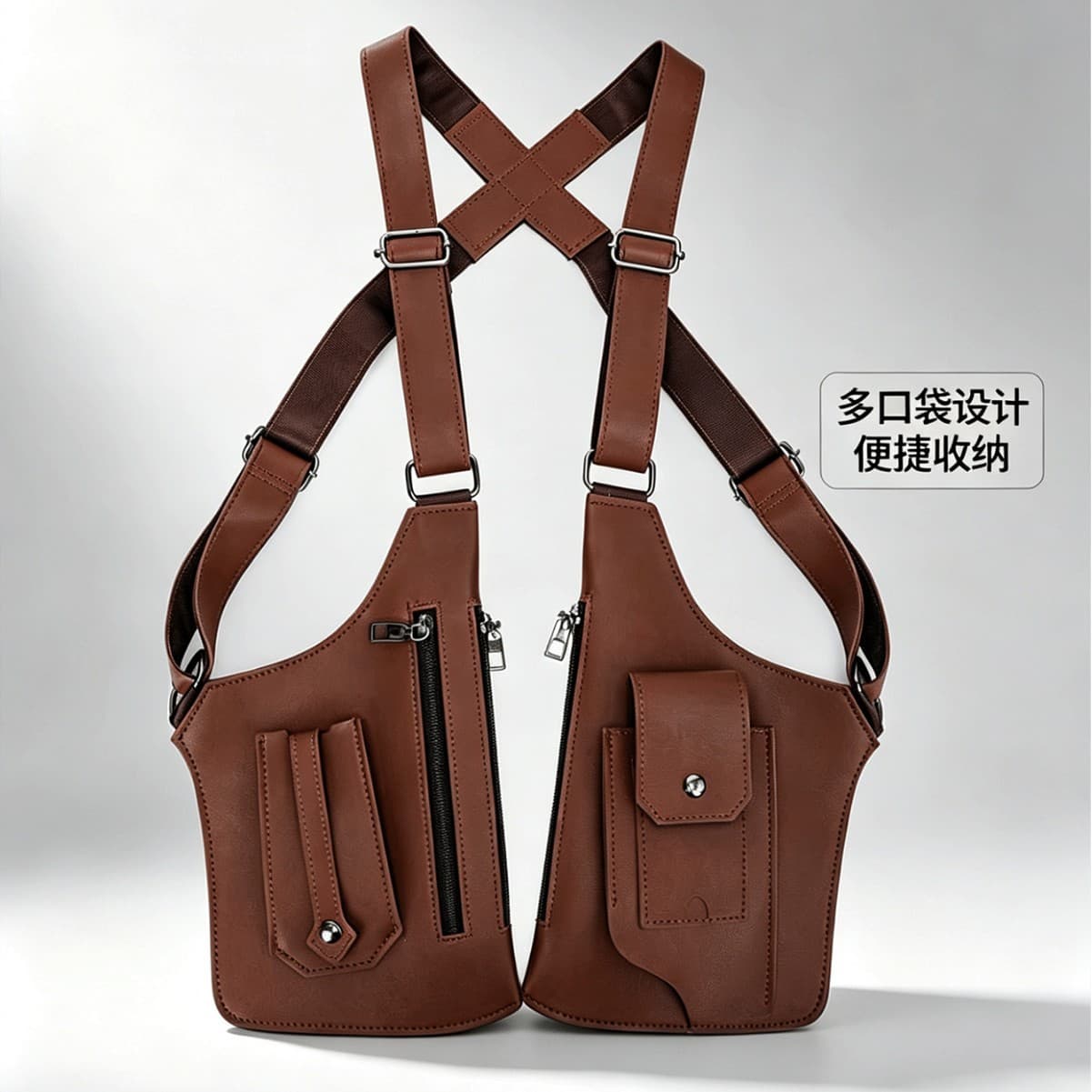 Cross-border Bestseller Amazon Vest Outdoor Bag Tactical Men's and Women's Multifunctional Fashion Outdoor Phone Bag Chest Pack Manufacturer