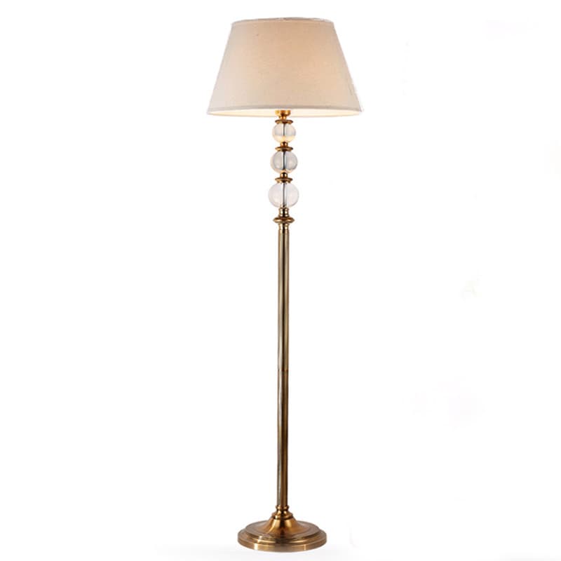 American Country Fashion Crystal Floor Lamp, Modern Vertical Chinese Living Room Bedroom Study Bedside Decoration LED Lamp