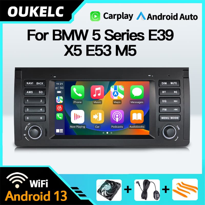 Compatible with BMW 5 Series E39 M5 Android Navigation Radio Player Carplay Bluetooth